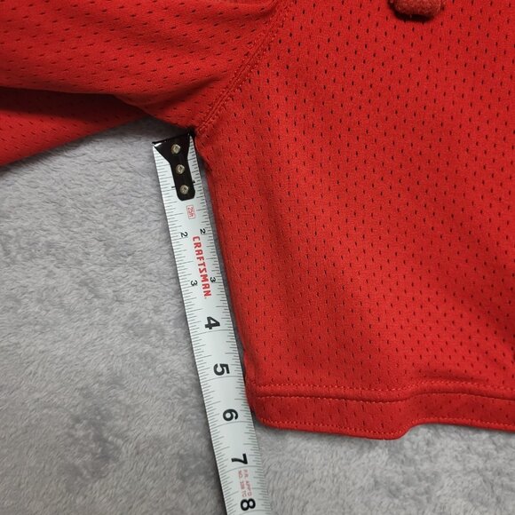 Abercrombie & Fitch Shorts Mens Medium Red Mesh Gym Athletic Basketball Y2K - Picture 6 of 10